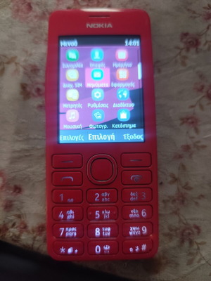 Nokia 206 red used, no charger