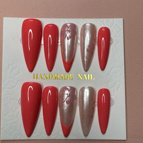Press-on nails new, set of 10 with accessories