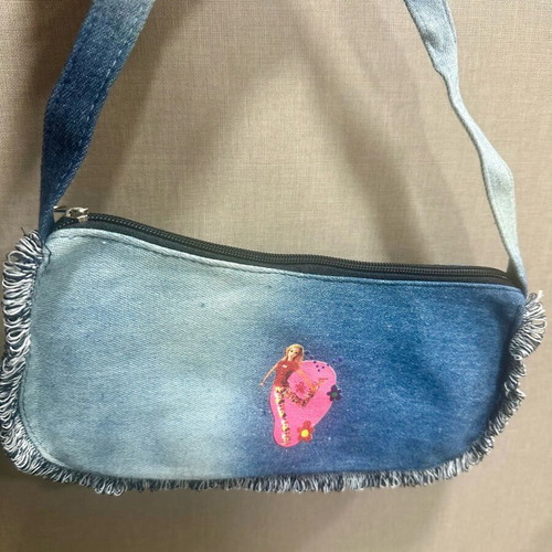Girls Shoulder Handbag New with Barbie Design Blue