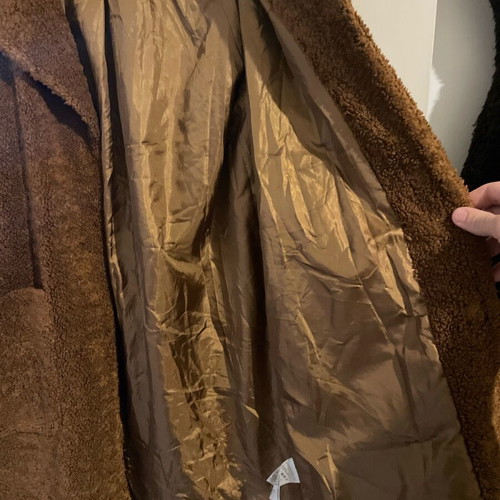 Warehouse UK teddy women's coat size small used brown