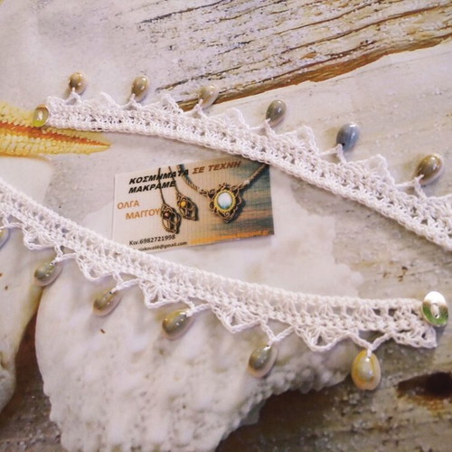 Barefoot jewelry for feet with shells new, white and gray