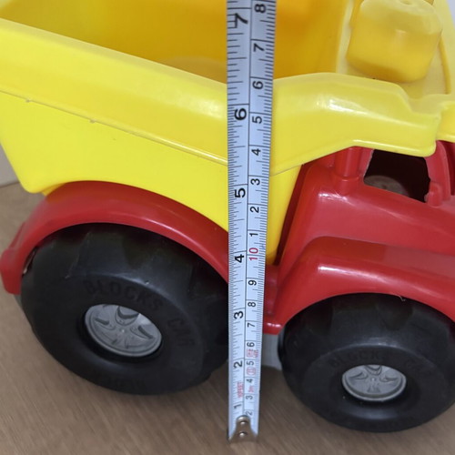 Plastic toy trucks used, pack of 3