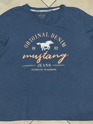 Mustang Jeans Women T-Shirt denim blue size XL like new