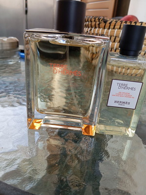 Terre d'Hermès men's fragrance set new, 100ml Eau de Toilette with shower gel