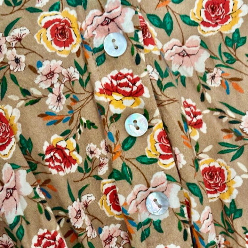 Floral dress like new, size S and M, beige multicolor