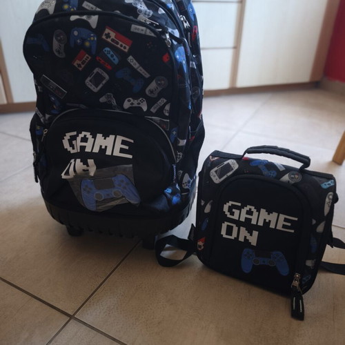 Goomby school trolley backpack with lunch bag
