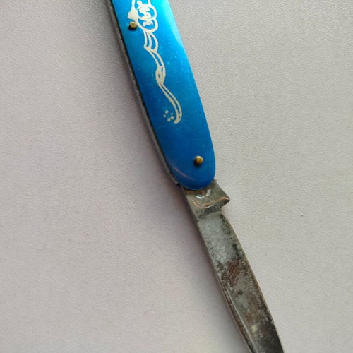 Small blue pocket knife used