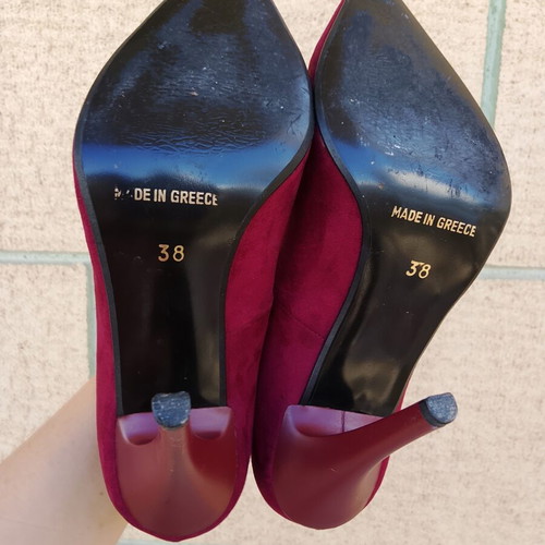 Moyo leather pumps dark red like new, size 38