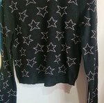 Bershka blouse size M like new, black with stars
