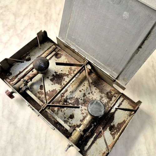 Vintage portable gas stove used, kaminetto