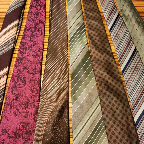 Vintage ties used, pack of 7, timeless designs