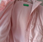 Benetton pink jacket with fleece lining, kids