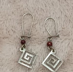 Silver 925 dangling earrings like new, lightweight