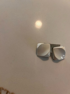 Earrings used, white