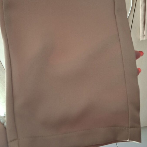High-waisted fabric pants beige size Large like new