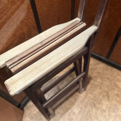 Wooden folding director's chair used