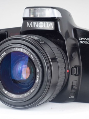 Minolta Dynax 5000i 35mm SLR Film Camera with Sigma Master Zoom 35-70mm Lens used