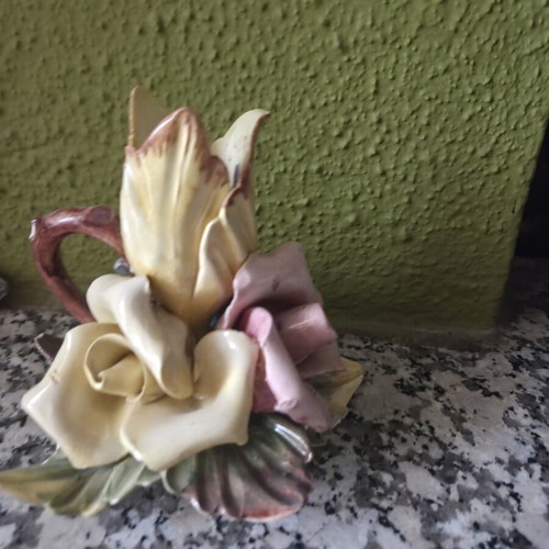 Porcelain decoration with floral design like new