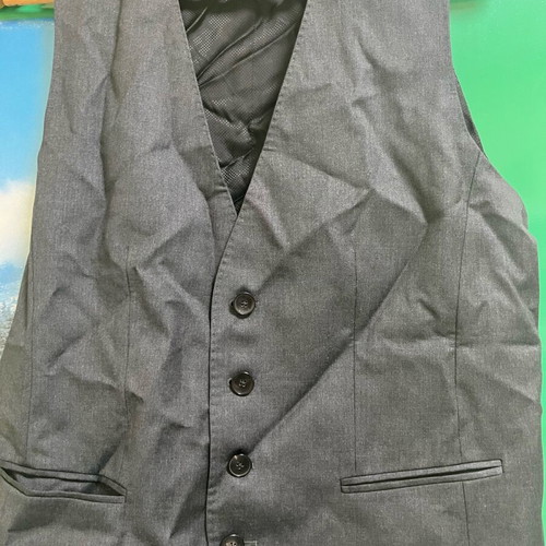 Boss vest grey graphite new large 100% wool