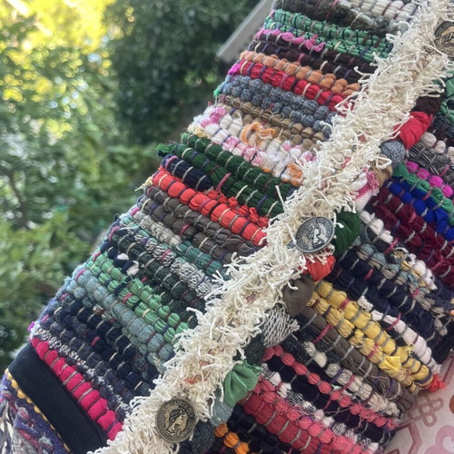 Boho handmade clutch bag colorful