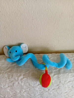 Velveteen Elephant Toy like new, openable