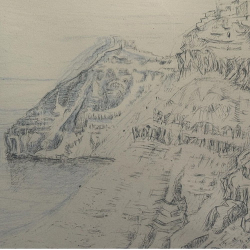 Dokimio Nikos Chatzikyriakos-Gkikas used 53x73cm lithograph on paper