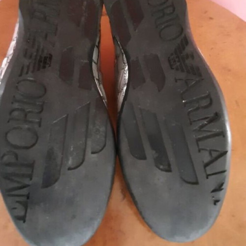 Emporio Armani silver scarponi shoes like new, size 45