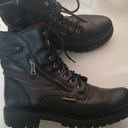 Commanchero women's leather ankle boots used, very soft, black