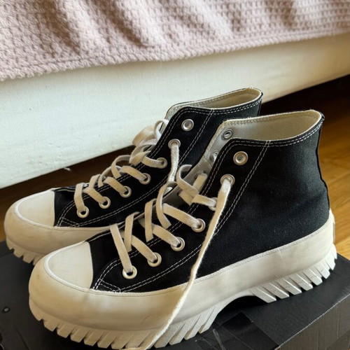 Converse All Star wide fit black and white sneakers size 39