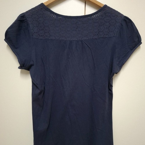 Marks & Spencer cotton short-sleeve top like new, blue, size UK 16