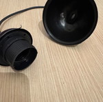 E27 socket with cable new, black color
