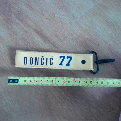Luka Doncic keychain new, yellow
