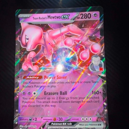 Pokemon Team Rocket's Mewtwo Jumbo Card like new