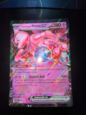 Pokemon Team Rocket's Mewtwo Jumbo Card like new