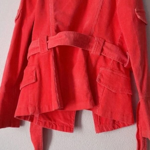 W&W Y2K Jacket in Coral Corduroy Fabric like New Size M