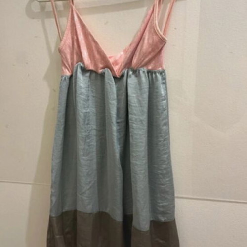 Lynne pink multicolor lingerie-style dress with sequins