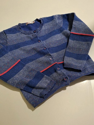 Billieblush knitted cardigan new for girl 5 years old, blue