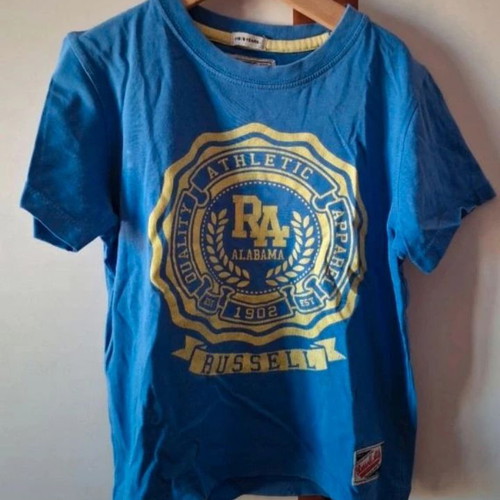 Russell Athletic blue short sleeve T shirt like new, 6 years, 116 cm