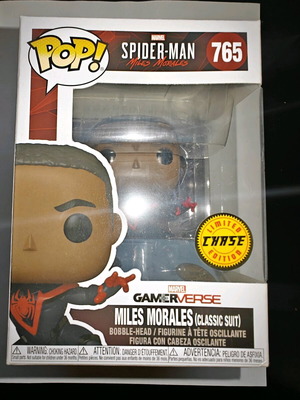 Funko Pop! Marvel Spider-Man Miles Morales (Classic Suit) used, damaged box