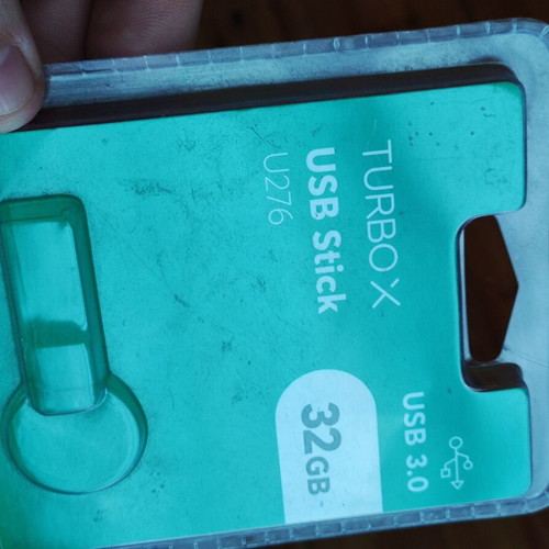 Turbo-X USB Stick 32GB USB 3.0 used, metal with keyring