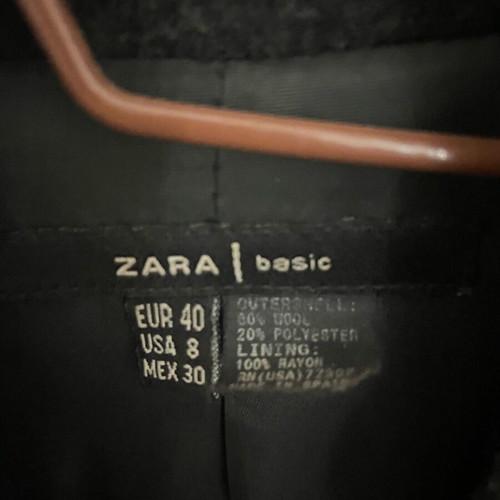 Zara women's coat like new, dark gray, double-breasted, size S