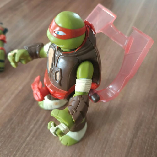 Ninja turtles figures used, height 14cm