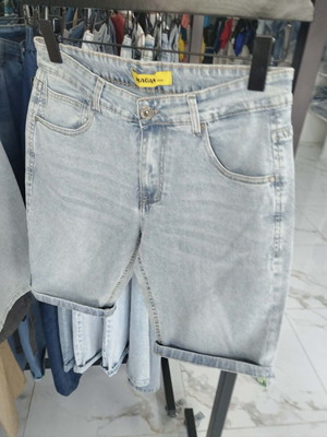 Men's Light Blue Stretch Denim Bermuda Shorts new, sizes M-4XL