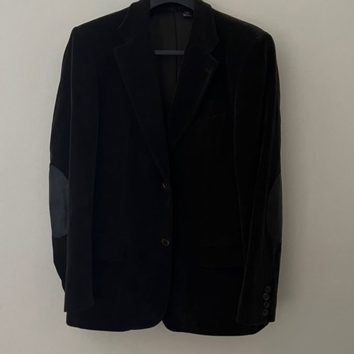 Zara jacket used, dark brown, size 50, velvet with leather details
