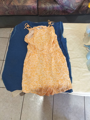 Ολόσωμη φόρμα σορτς H&M κίτρινη σαν καινούργια για 11-12 ετών 152 εκ