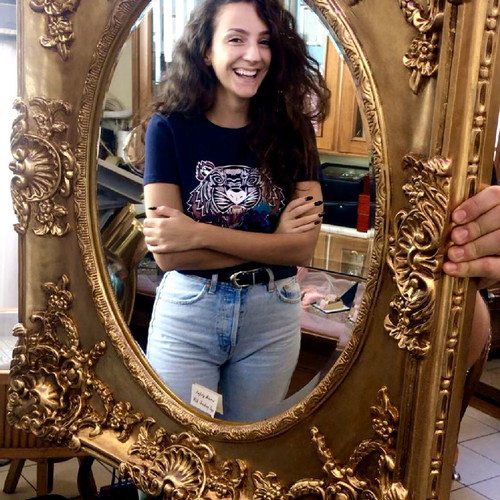 Carved handmade mirror new 80x68cm unique