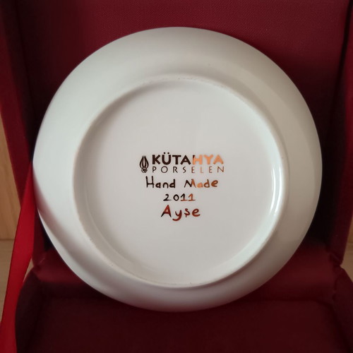 Porcelain decorative plate collectible like new, Kutaxya