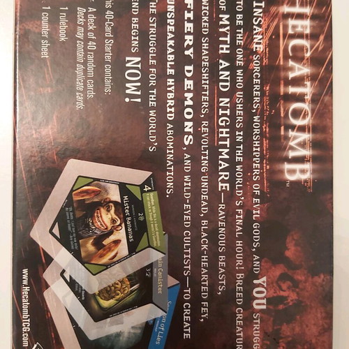 Hecatomb TCG horror game like new, 200-card collection