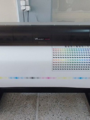 Mutoh ValueJet 1324X eco solvent printer with STS inks and GCC J4-61 plotter