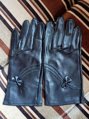 Gloves like new, black